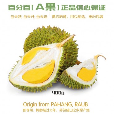 Raub Fresh Premium Musang King  猫山王榴莲鲜果肉 400g+-